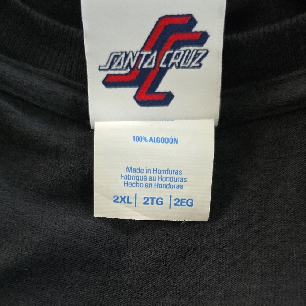 Santa Cruz Skateboards Black Tee with Red Logo - Picture 2 of 3